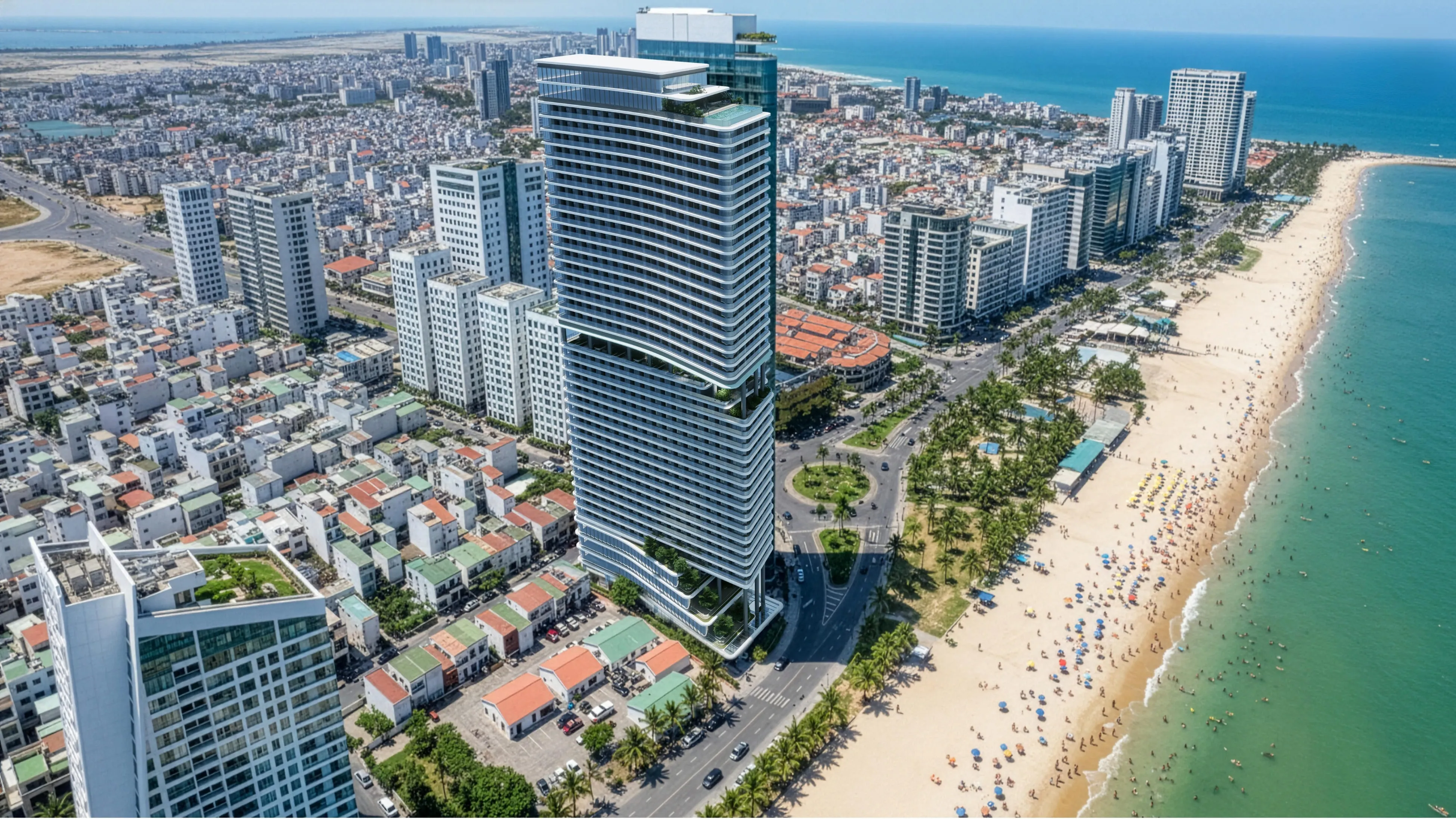 Phối cảnh tổng thể dự án căn hộ Alize Đà Nẵng view biển Mỹ Khê
